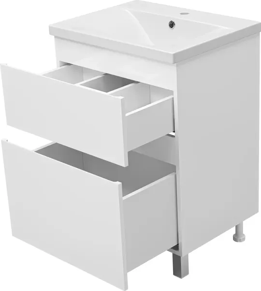 Изображение товара Тумба с умывальником Misty Лаки 60 / П-Лак-01060-0112Я+RCW-140360WH