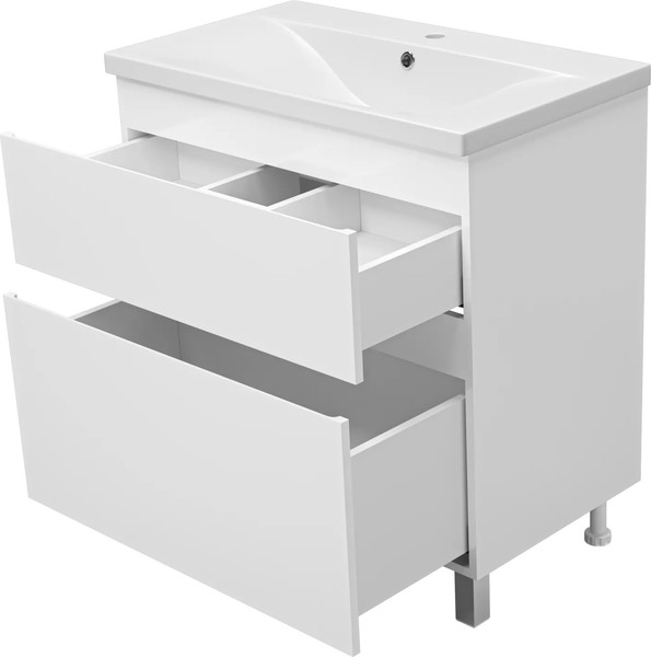 Изображение товара Тумба с умывальником Misty Лаки 80 / П-Лак-01080-0112Я+RCW-140380WH