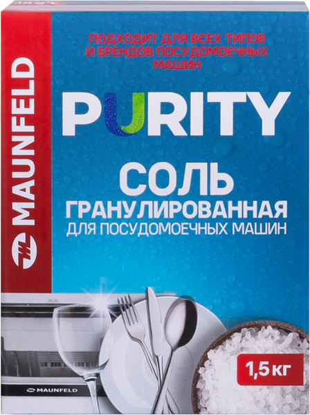 Изображение товара Соль для посудомоечных машин Maunfeld Purity MDS1500G (1.5кг)