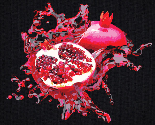 Изображение товара Картина по номерам Три совы Сочный гранат / КХп_48167