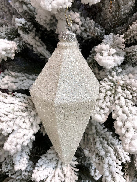 Изображение товара Елочная игрушка Justys Кристалл / ВН18 (21см, белый зеркальный)