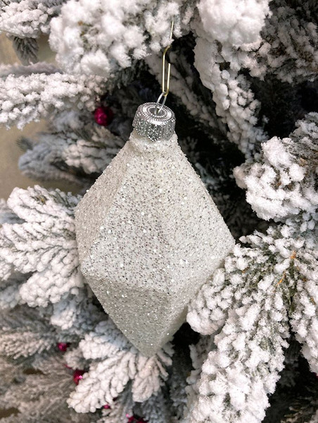 Изображение товара Елочная игрушка Justys Кристалл / ВН18 (21см, белый зеркальный)