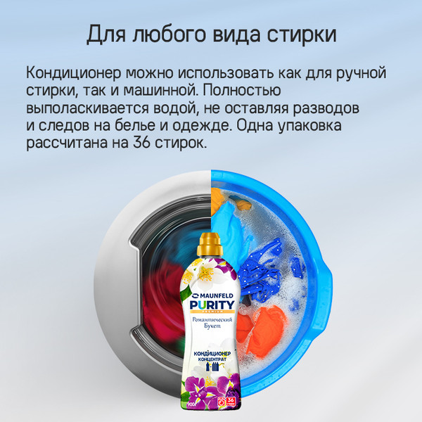 Изображение товара Кондиционер для белья Maunfeld Purity Романтический букет MFS900RB (900г)