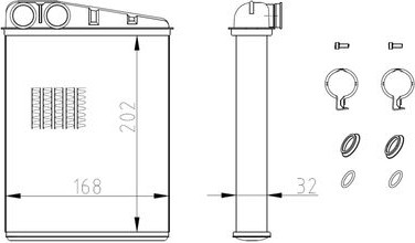 Изображение товара Радиатор отопителя NRF 54410