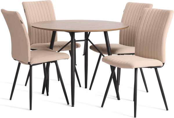 Изображение товара Стул Tetchair Monte Carlo флок (бежевый/черный)