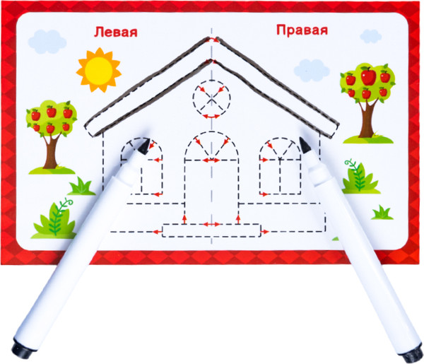 Изображение товара Развивающая игра Десятое королевство Пиши-стирай Двумя руками / 05246