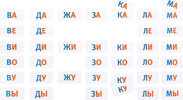 Изображение товара Развивающая игра Десятое королевство Касса слогов Учимся словам / 05558