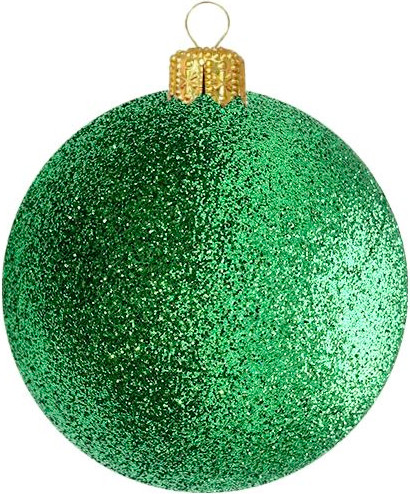 Изображение товара Шар новогодний Justys В06 (80мм, зеленый)