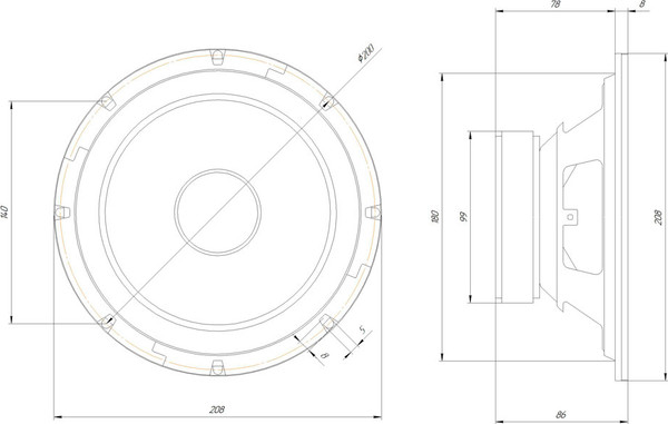 Изображение товара Мидбас ORIS Electronics JB-80SW