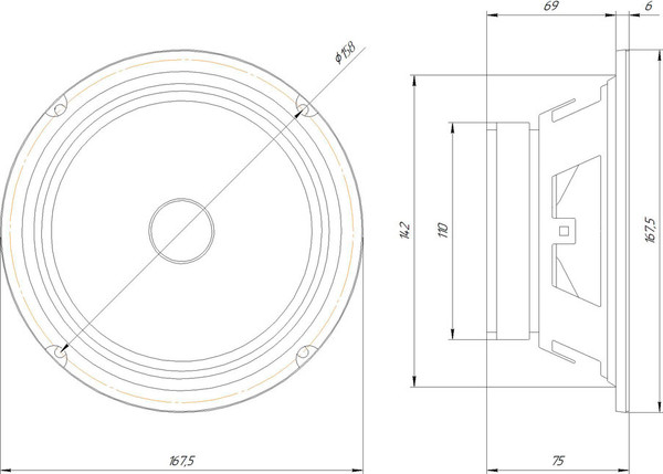 Изображение товара Среднечастотная АС ORIS Electronics EX-65