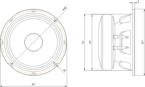Изображение товара Среднечастотная АС ORIS Electronics EX-6517