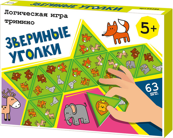 Изображение товара Развивающая игра Десятое королевство Тримино Звериные уголки / 05286