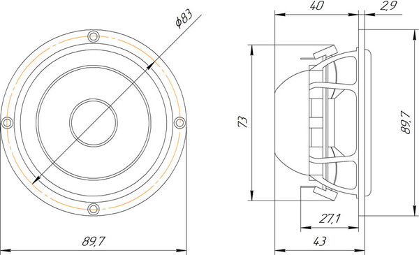 Изображение товара Среднечастотная АС ORIS Electronics M3