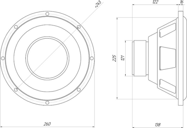 Изображение товара Головка сабвуфера ORIS Electronics JB-10R