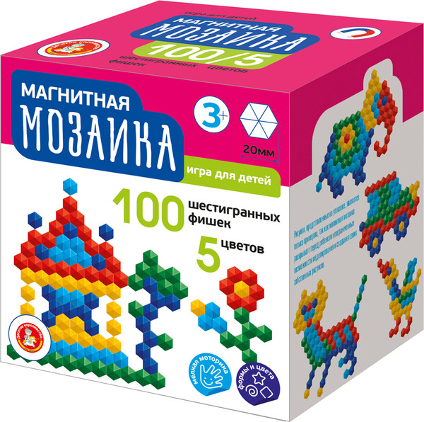 Изображение товара Развивающая игра Десятое королевство Мозаика магнитная шестигранная / 02417