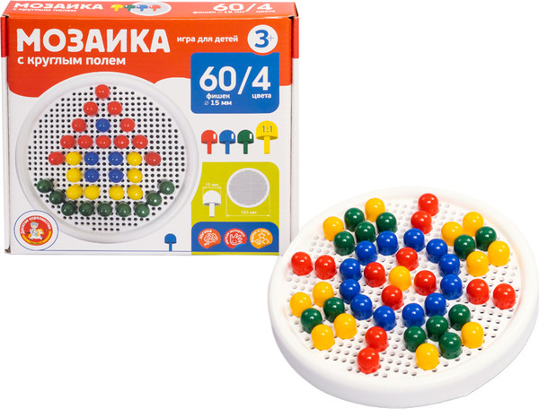 Изображение товара Развивающая игра Десятое королевство Мозаика с круглым полем / 02416