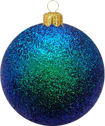 Изображение товара Шар новогодний Justys ВН19 (80мм, синий хамелеон)