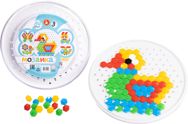 Изображение товара Развивающая игра Десятое королевство Мозаика круглая Утенок / 02190