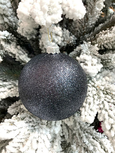 Изображение товара Шар новогодний Justys В29 (80мм, черный)