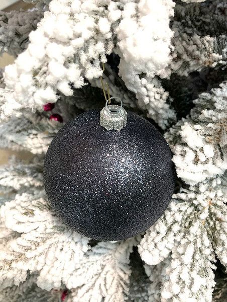 Изображение товара Шар новогодний Justys В29 (80мм, черный)