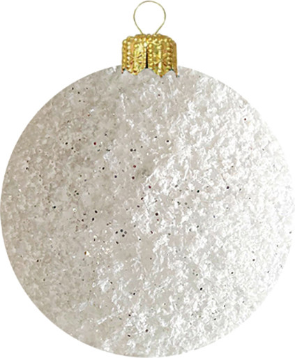Изображение товара Шар новогодний Justys В19/1 (100мм, белый снег)