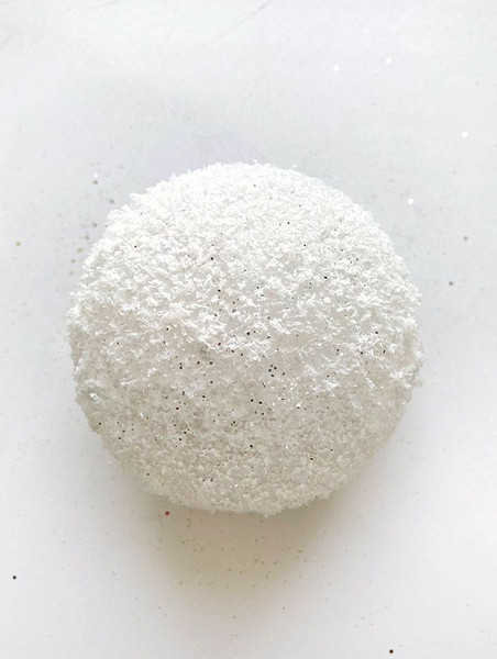 Изображение товара Шар новогодний Justys В19/1 (100мм, белый снег)