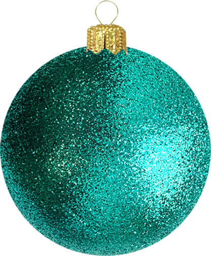 Изображение товара Шар новогодний Justys В30 (100мм, бирюзовый)