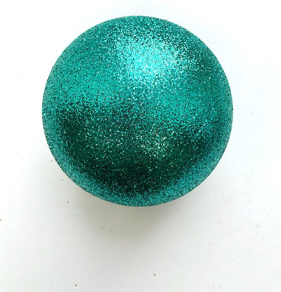 Изображение товара Шар новогодний Justys В30 (100мм, бирюзовый)