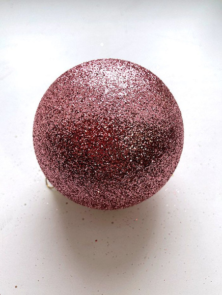 Изображение товара Шар новогодний Justys В20 (100мм, розовый)