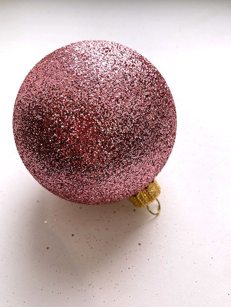 Изображение товара Шар новогодний Justys В20 (100мм, розовый)