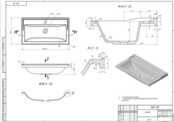 Изображение товара Умывальник Versalia Fiesta 80 Grey