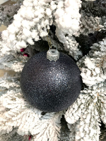 Изображение товара Шар новогодний Justys В29 (100мм, черный)