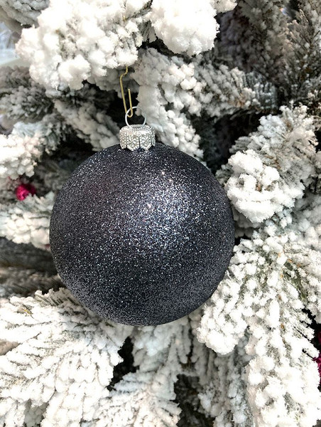 Изображение товара Шар новогодний Justys В29 (100мм, черный)