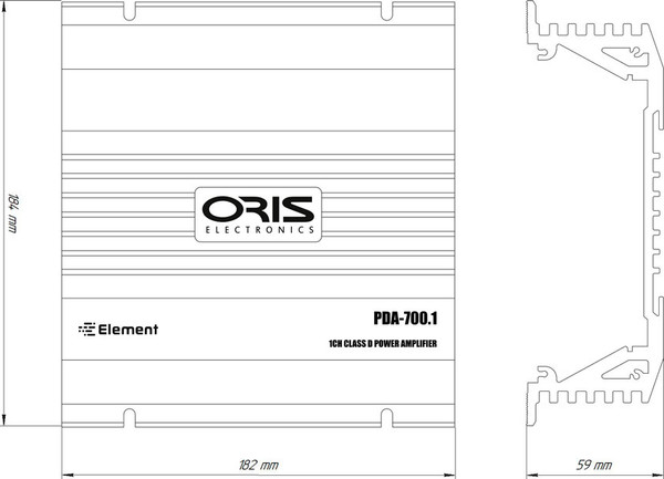 Изображение товара Автомобильный усилитель ORIS Electronics PDA-700.1