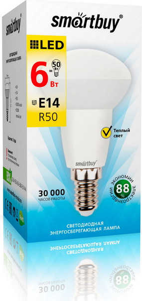 Изображение товара Лампа SmartBuy SBL-R50-06-30K-E14-A