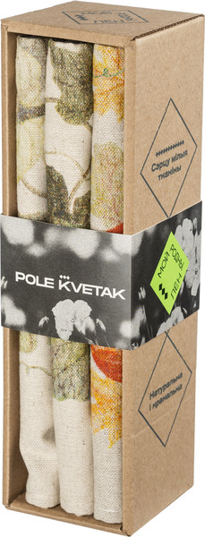 Изображение товара Набор полотенец Pole Kvetak (Беларускі лён) 45x60 22С145-ШР/п.р/фк/к. (421 Тыква-3 1/сорт 1)
