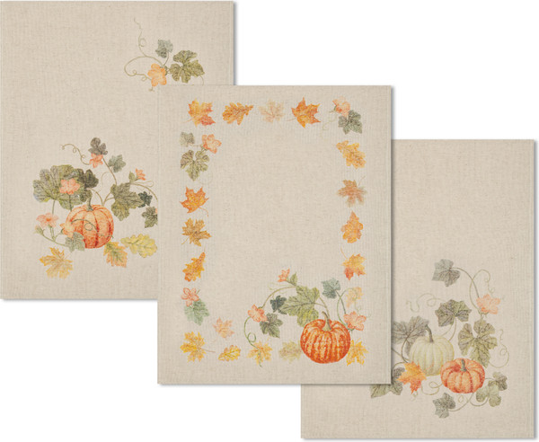 Набор полотенец Pole Kvetak (Беларускі лён) 45x60 22С145-ШР/п.р/фк/к. (421 Тыква-3 1/сорт 1)