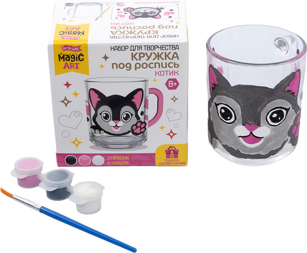 Изображение товара Набор для творчества Десятое королевство Кружка под роспись Котик / 05205