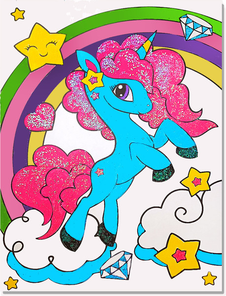 Изображение товара Набор для творчества Десятое королевство Раскраска с блестками Единорог / 04789