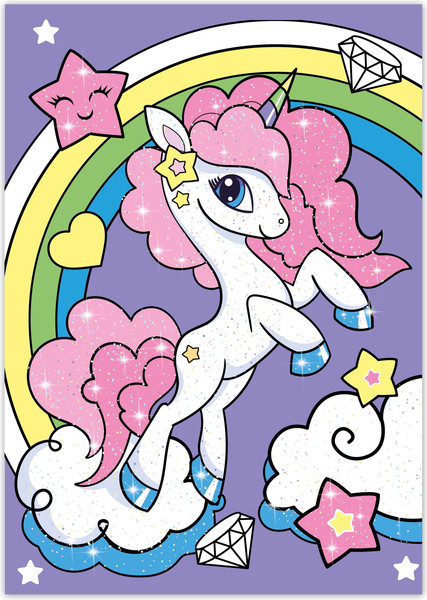 Изображение товара Набор для творчества Десятое королевство Раскраска с блестками Единорог / 04789