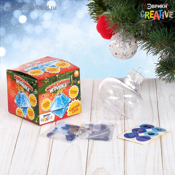 Изображение товара Набор для опытов Эврики Новогодняя игрушка. Шарики-растушки / 4376550
