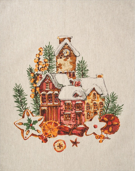 Изображение товара Набор полотенец Pole Kvetak (Беларускі лён) 46x60 24С112-ШР/рп/фкор/к. (12 Аромат рождества-3 1/сорт 1)