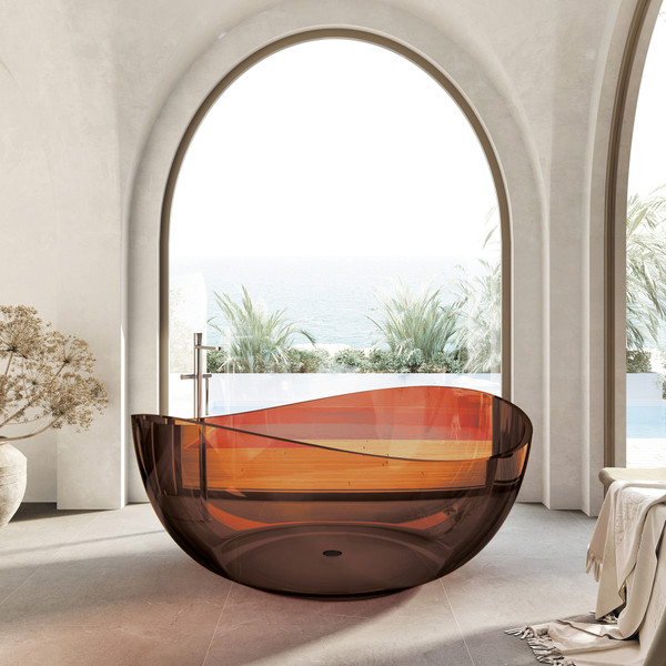 Изображение товара Ванна из полиэфирной смолы Abber Kristall AT9705 Opal  (коричневый)