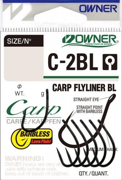 Изображение товара Набор крючков рыболовных Owner Carp Flyliner BL BC №6 / 53262-06 (6шт)