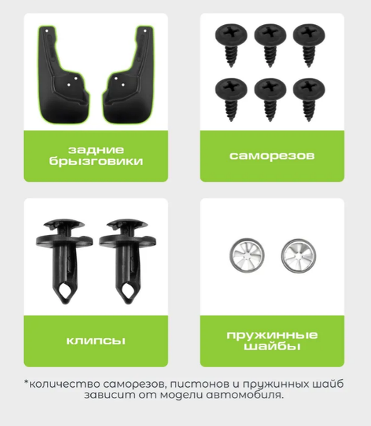 Изображение товара Комплект брызговиков FROSCH NLF.A68797.E3 для Jetour X70 Plus 2023 (2шт, задний)