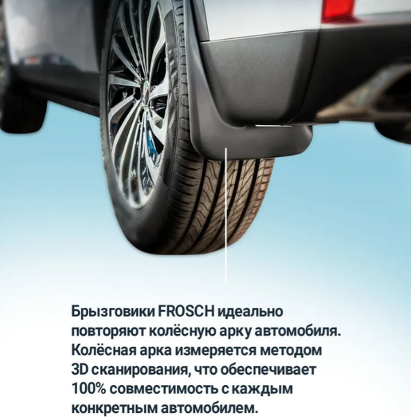 Изображение товара Комплект брызговиков FROSCH NLF.52.42.E12 для Lada Largus Cross (2шт, задний)
