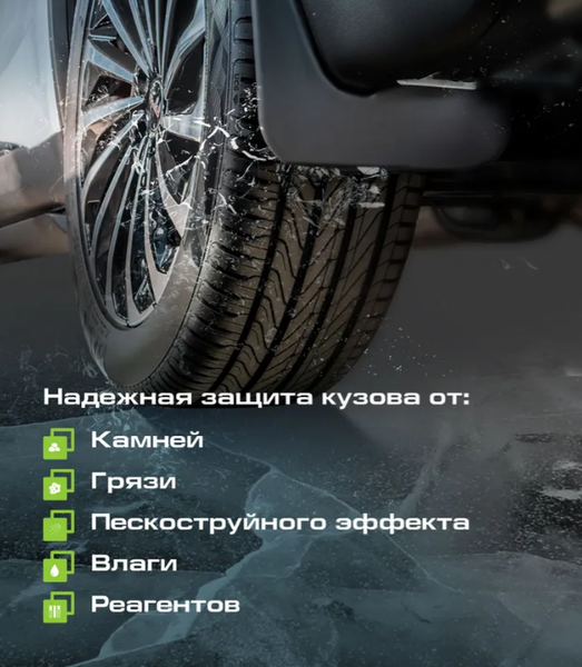 Изображение товара Комплект брызговиков FROSCH NLF.A66730.F12 для Lada Largus Cross (2шт, передний)