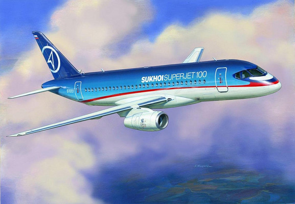 Изображение товара Сборная модель Звезда Пассажирский авиалайнер Суперджет 100 / 7009П