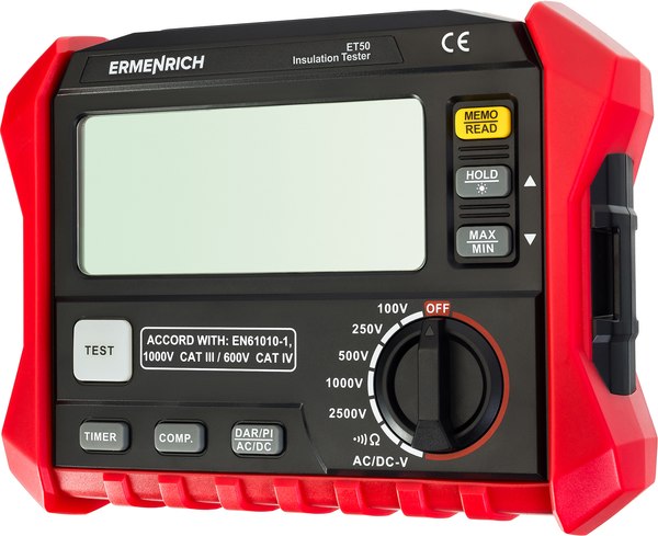 Изображение товара Тестер сопротивления изоляции Ermenrich Ping ET50 / 82962