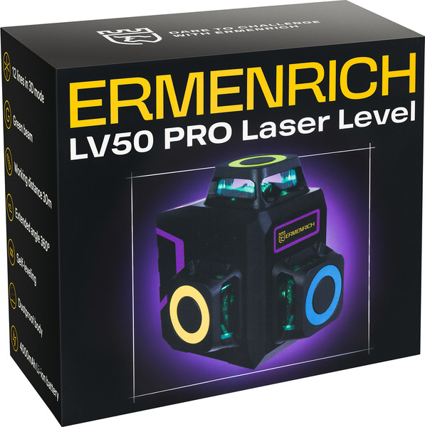 Изображение товара Лазерный уровень Ermenrich LV50 Pro / 84086 (фиолетовый)